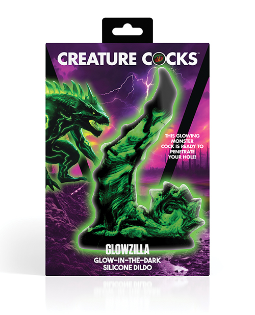 Thumbnail for Creature Cocks Glowzilla Silicone Dildo - Glow in the Dark