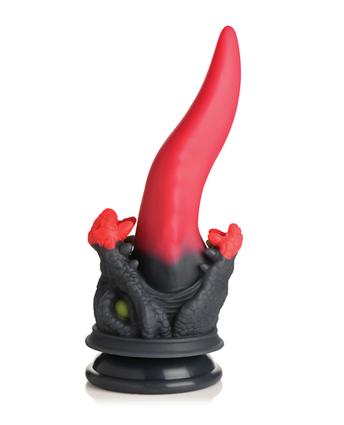 Thumbnail for Creature Cocks Dragon Roar Silicone Dildo - Red/Black