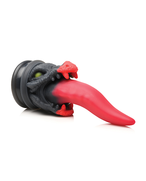Thumbnail for Creature Cocks Dragon Roar Silicone Dildo - Red/Black