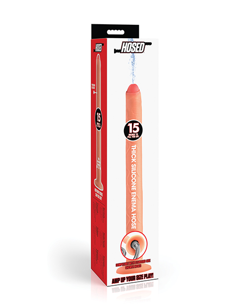 Hosed Thick Silicone Enema Hose - 15&quot; Long