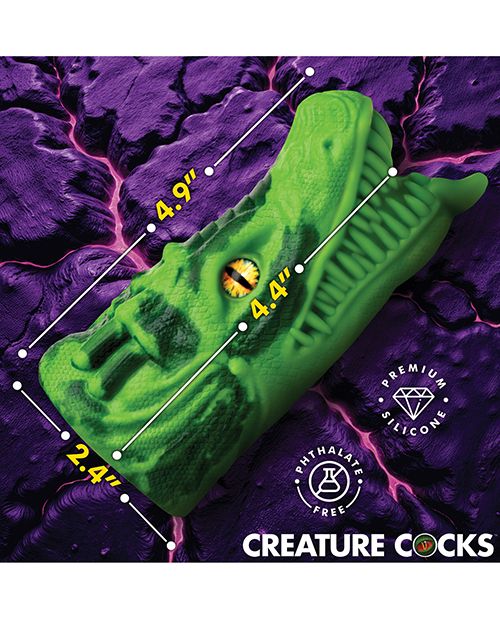 Thumbnail for Creature Cocks Dragon Tamer Silicone Stroker - Green