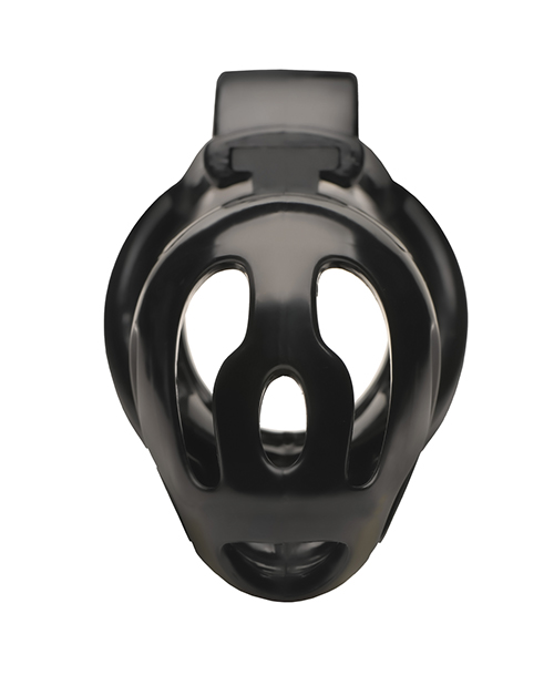 Thumbnail for Master Series Hard Stop Double Ring Chastity Cage - Black