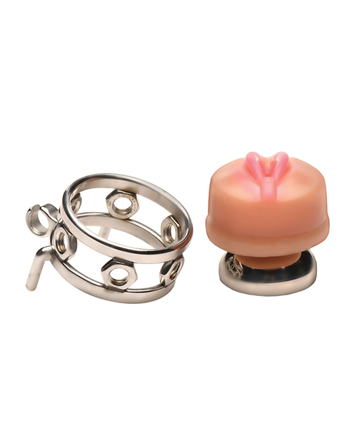 Thumbnail for Master Series Pussy Boy Metal Chastity Cage