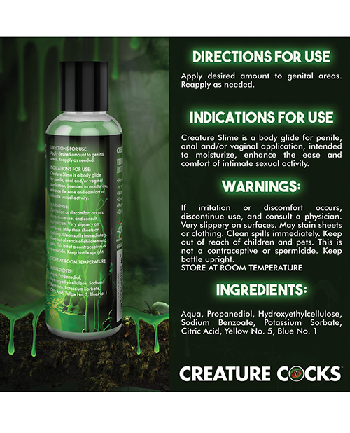 Thumbnail for Creature Cocks - Creature Slime Green Slime Water-Based Lubricant 4 oz