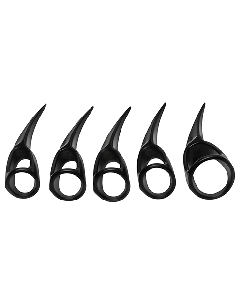 Thumbnail for Master Series Talons Sensation Play Rings - 10 pc Set, Black