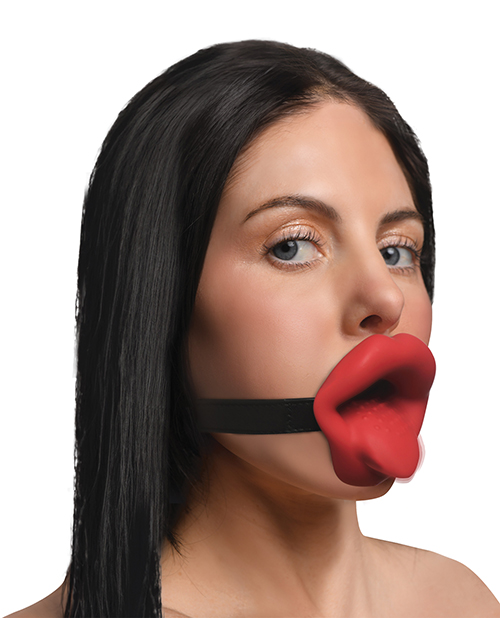 Thumbnail for Master Series Vibrating Sissy Mouth Gag - Red