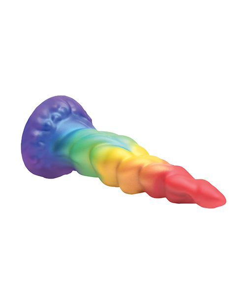 Thumbnail for Creature Cocks Magic Rider Unicorn Silicone Dildo - Rainbow