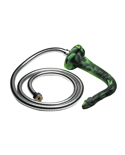 Thumbnail for Creature Cocks Spitting Serpent Silicone Enema Snake - Black/Green