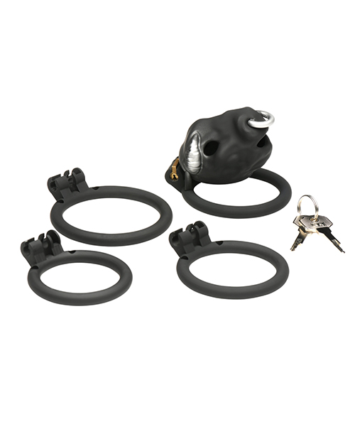Thumbnail for Master Series Bull Chastity Cage - Black