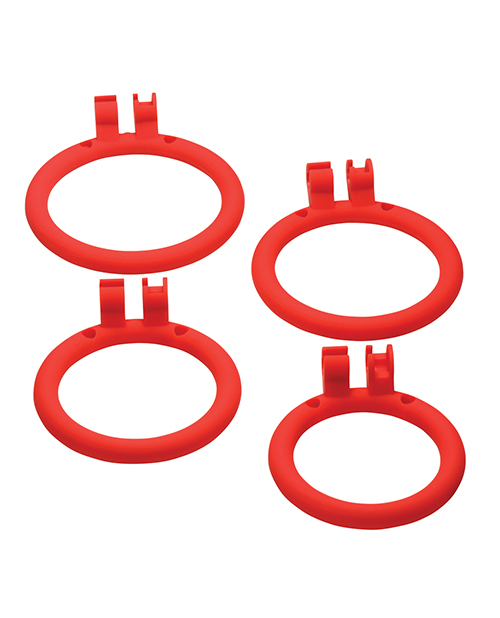 Thumbnail for Master Series Bull Chastity Cage - Red