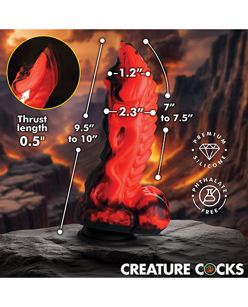 Thumbnail for Creature Cocks Dragon Thrust Thrusting &amp; Vibrating Silicone Dildo