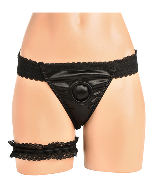 Thumbnail for Bedroom Bliss Jolie Strap-On Panty Harness & Garter - Large