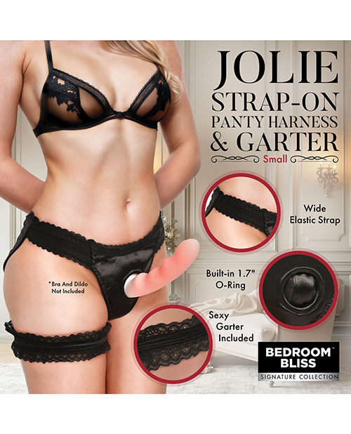 Thumbnail for Bedroom Bliss Jolie Strap-On Panty Harness & Garter - Small