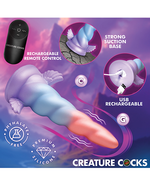 Thumbnail for Creature Cocks - Deluxe Dream Rider Vibrating Unicorn Silicone Dildo