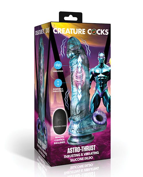Creature Cocks - Astro-Thrust Thrusting &amp; Vibrating Silicone Dildo