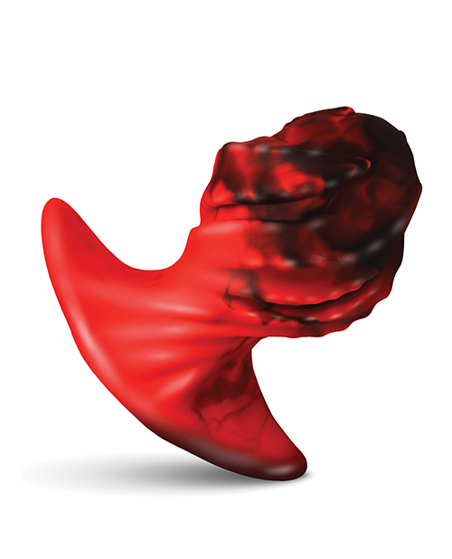 Thumbnail for Creature Cocks Dragonspawn Silicone Butt Plug Medium - Black/Red