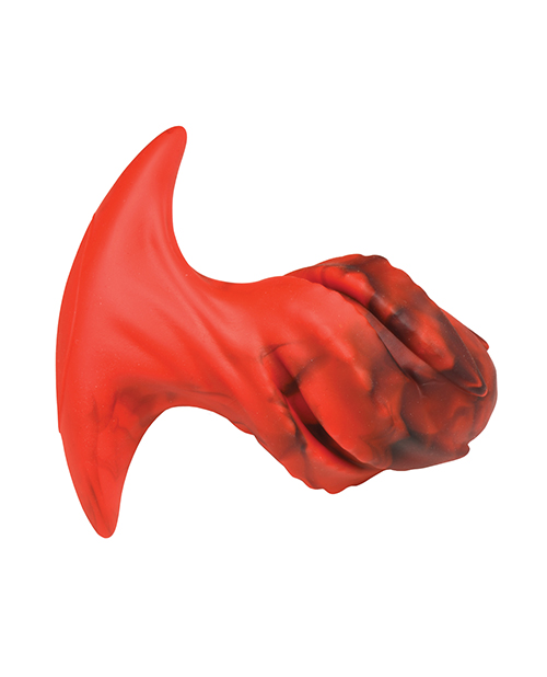 Thumbnail for Creature Cocks Dragonspawn Silicone Butt Plug Medium - Black/Red