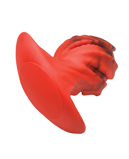 Thumbnail for Creature Cocks Dragonspawn Silicone Butt Plug Medium - Black/Red