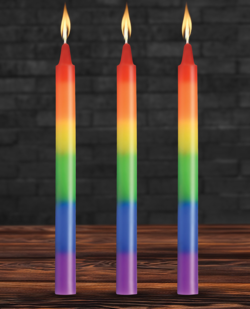 Thumbnail for Master Series - Pride Candles Rainbow Drip Candle Set of 3