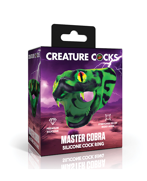 Creature Cocks Master Cobra Silicone Cock Ring - Green
