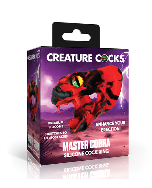 Creature Cocks Master Cobra Silicone Cock Ring - Red