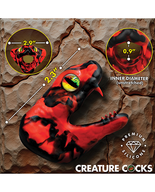 Thumbnail for Creature Cocks Master Cobra Silicone Cock Ring - Red