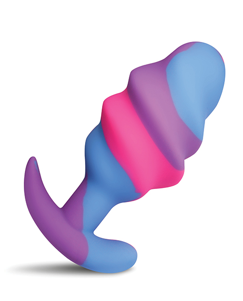 Thumbnail for Creature Cocks - Unicorn Swirl Silicone Butt Plug - Large