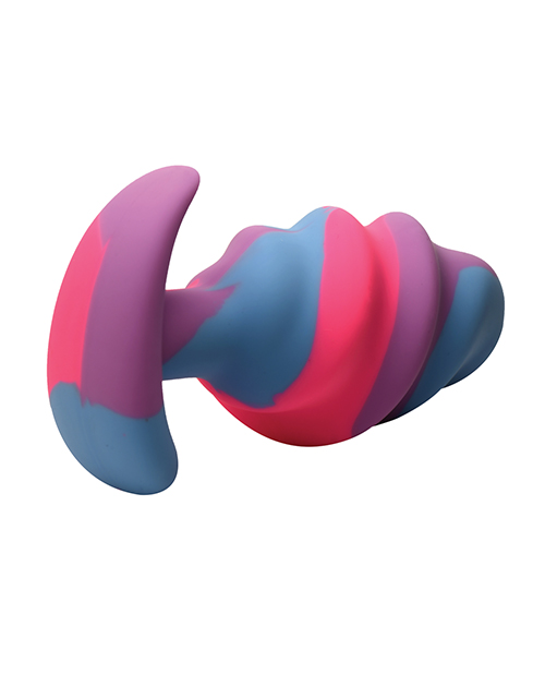 Thumbnail for Creature Cocks - Unicorn Swirl Silicone Butt Plug - Large