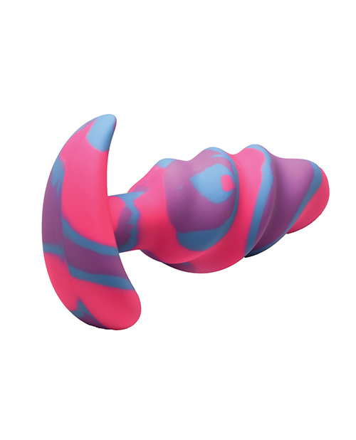 Thumbnail for Creature Cocks - Unicorn Swirl Silicone Butt Plug - Medium