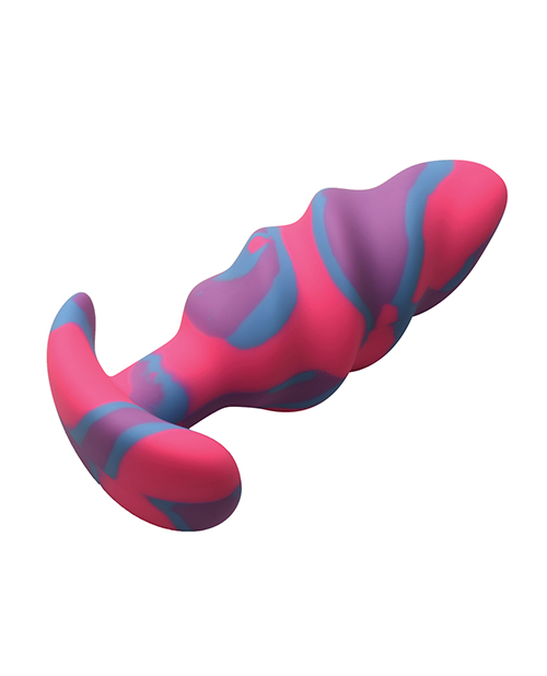 Thumbnail for Creature Cocks - Unicorn Swirl Silicone Butt Plug - Medium