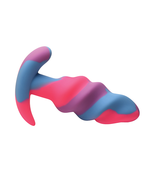 Thumbnail for Creature Cocks - Unicorn Swirl Silicone Butt Plug - Small