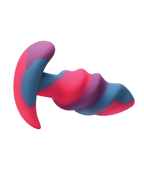 Thumbnail for Creature Cocks - Unicorn Swirl Silicone Butt Plug - Small