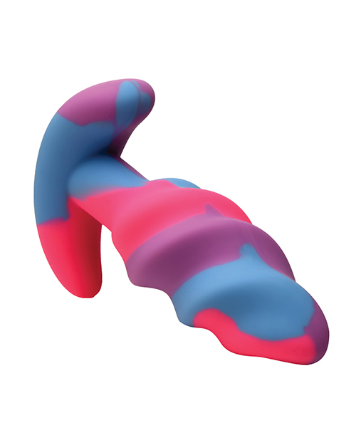 Thumbnail for Creature Cocks - Unicorn Swirl Silicone Butt Plug - Small