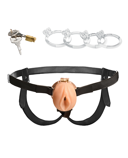 Thumbnail for Master Series Pussy Chastity Cage - Light