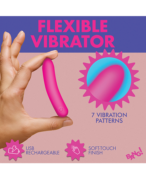 Thumbnail for Bang! Tapered Flexible Silicone Bullet - Pink