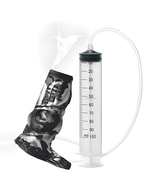 Thumbnail for Creature Cocks Night Prowler Squirting Silicone Penis Enhancer - Silver