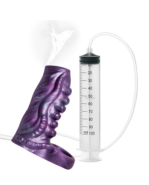 Thumbnail for Creature Cocks Tentacle Squirting Silicone Penis Enhancer - Purple