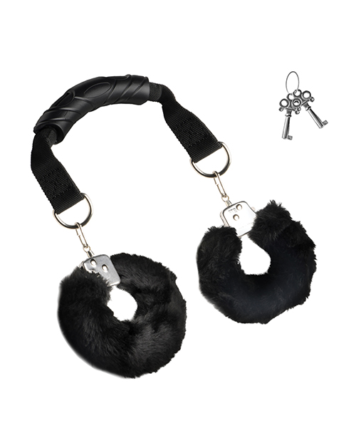 Thumbnail for Master Series Furry Handcuffs w/Handle