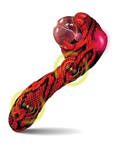 Thumbnail for Creature Cocks Cobra Scepter Plasma Vibrator - Red/Black