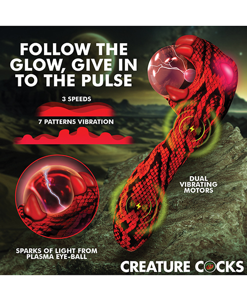 Thumbnail for Creature Cocks Cobra Scepter Plasma Vibrator - Red/Black