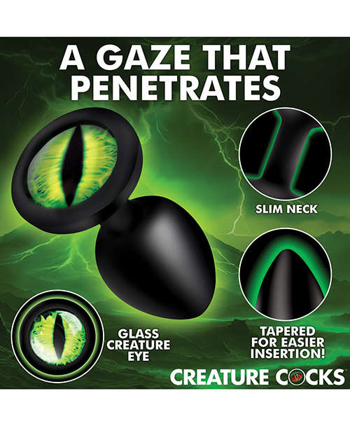 Thumbnail for Creature Eye Green Eye Silicone Butt Plug - Small
