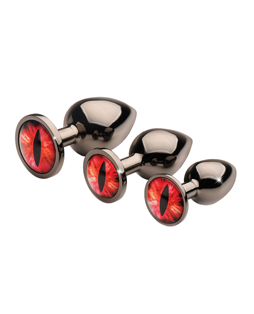 Thumbnail for Creature Cocks - Sinister Eyes Red Eye Metal Butt Plug Set