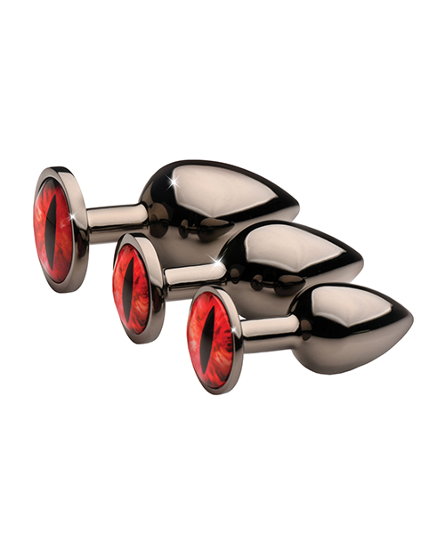 Thumbnail for Creature Cocks - Sinister Eyes Red Eye Metal Butt Plug Set