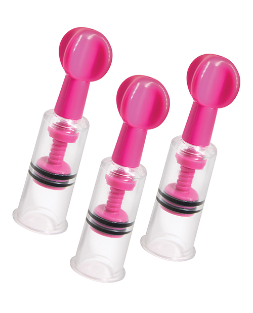 Thumbnail for Size Matters MAXtwist Clit &amp; Nipple Triple Sucker Set - Pink
