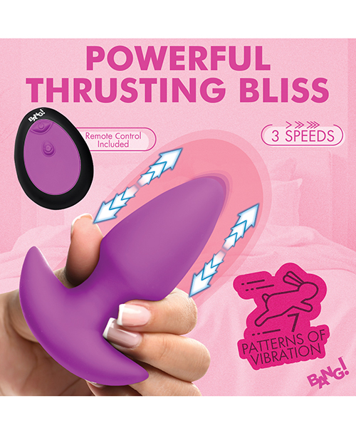 Thumbnail for Bang! Thrusting &amp; Vibrating Butt Plug - Purple