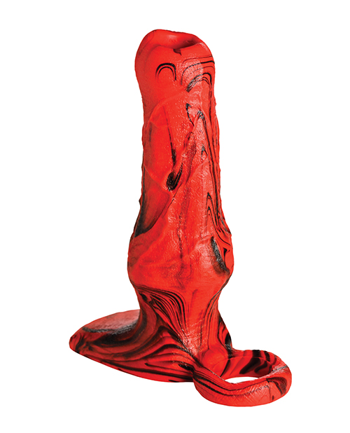 Thumbnail for Creature Cocks Hellhound Silicone Penis Enhancer - Red/Black