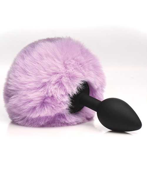 Thumbnail for Tailz Fluffy Bunny Tail Silicone Plug - Purple