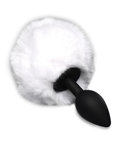 Thumbnail for Tailz Fluffy Bunny Tail Silicone Plug - White