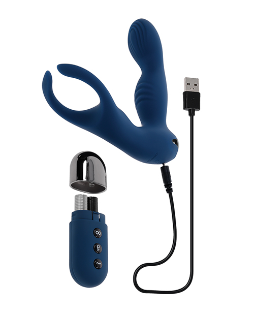 Thumbnail for Zero Tolerance By All Means Prostate Vibrator w/Remote Control - Blue